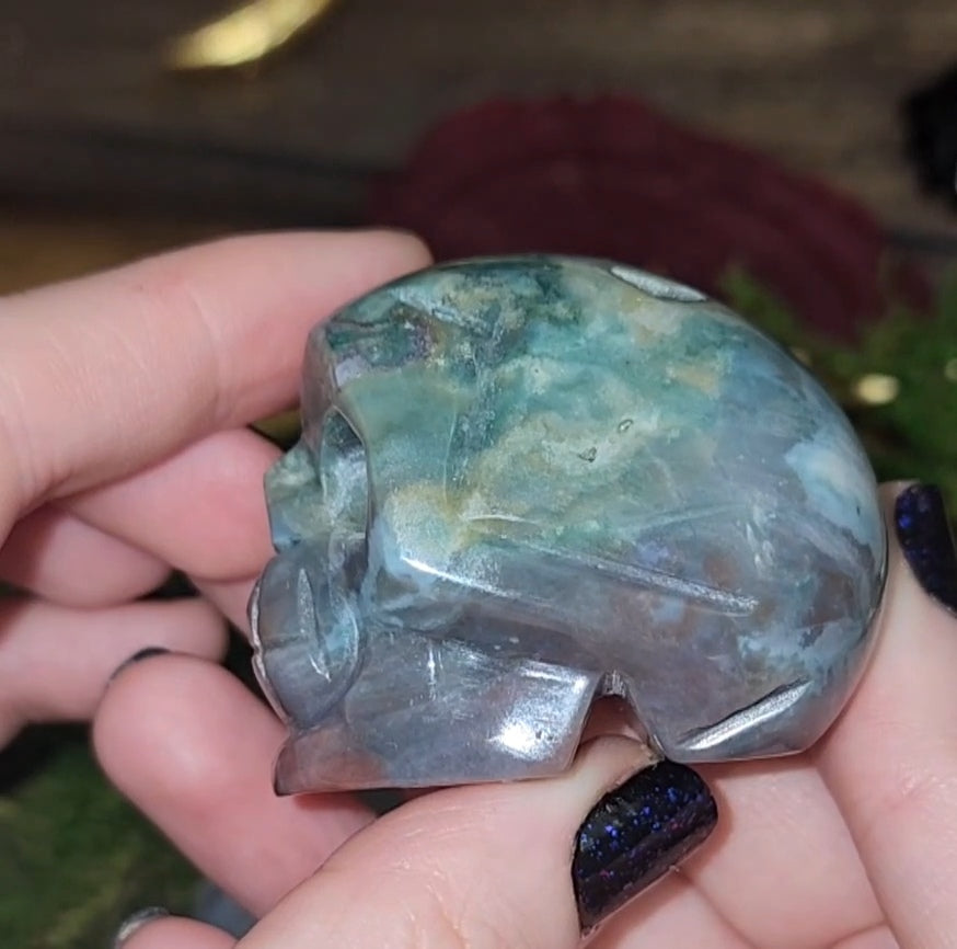 Sea Jasper Skull