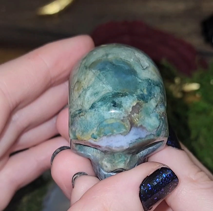 Sea Jasper Skull