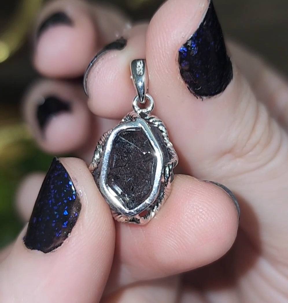 Rainbow Flash Rutile Quartz Pendant