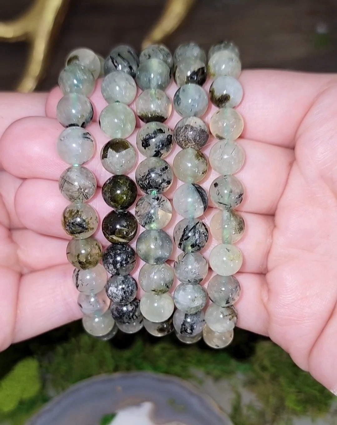 8mm Prehnite Stretch Bracelet