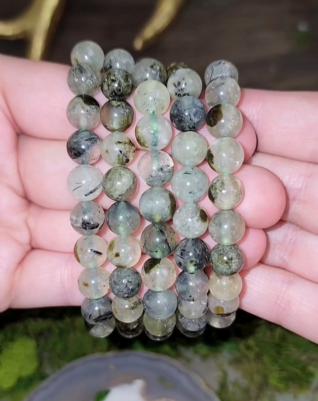 8mm Prehnite Stretch Bracelet