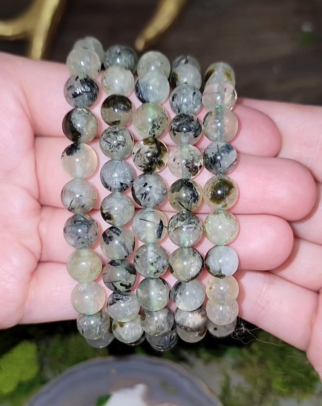 8mm Prehnite Stretch Bracelet