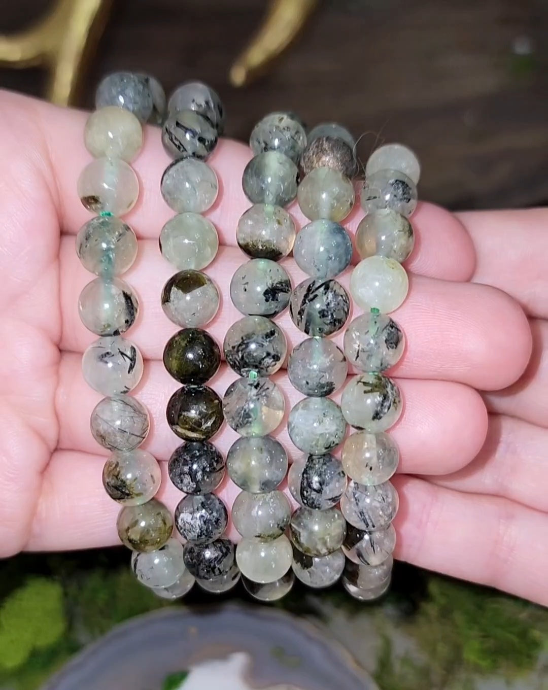 8mm Prehnite Stretch Bracelet