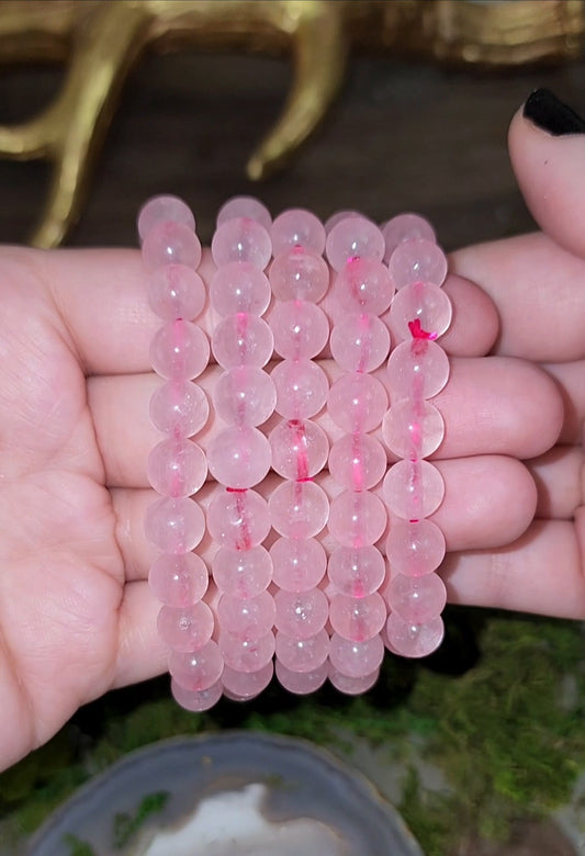 8mm Rose Quartz Stretch Bracelet