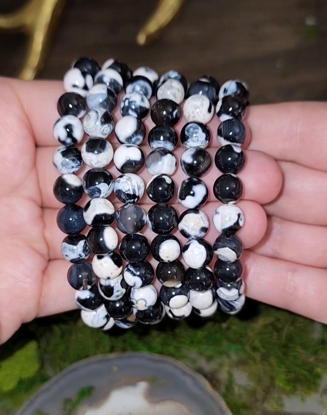 8mm Orca Agate Stretch Bracelet