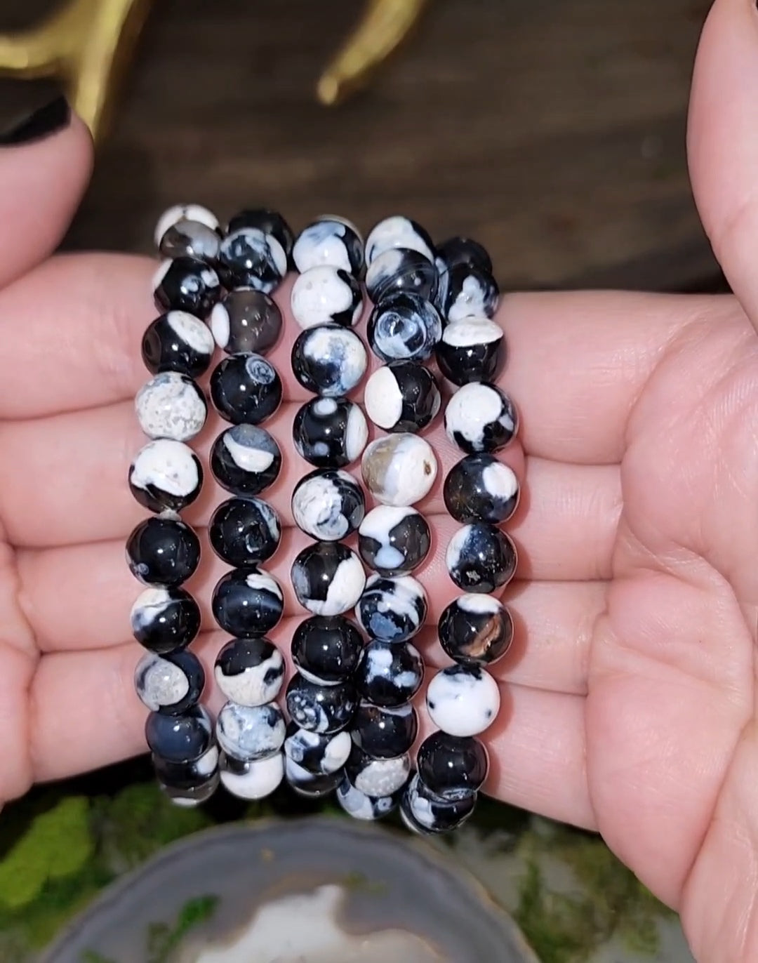 8mm Orca Agate Stretch Bracelet