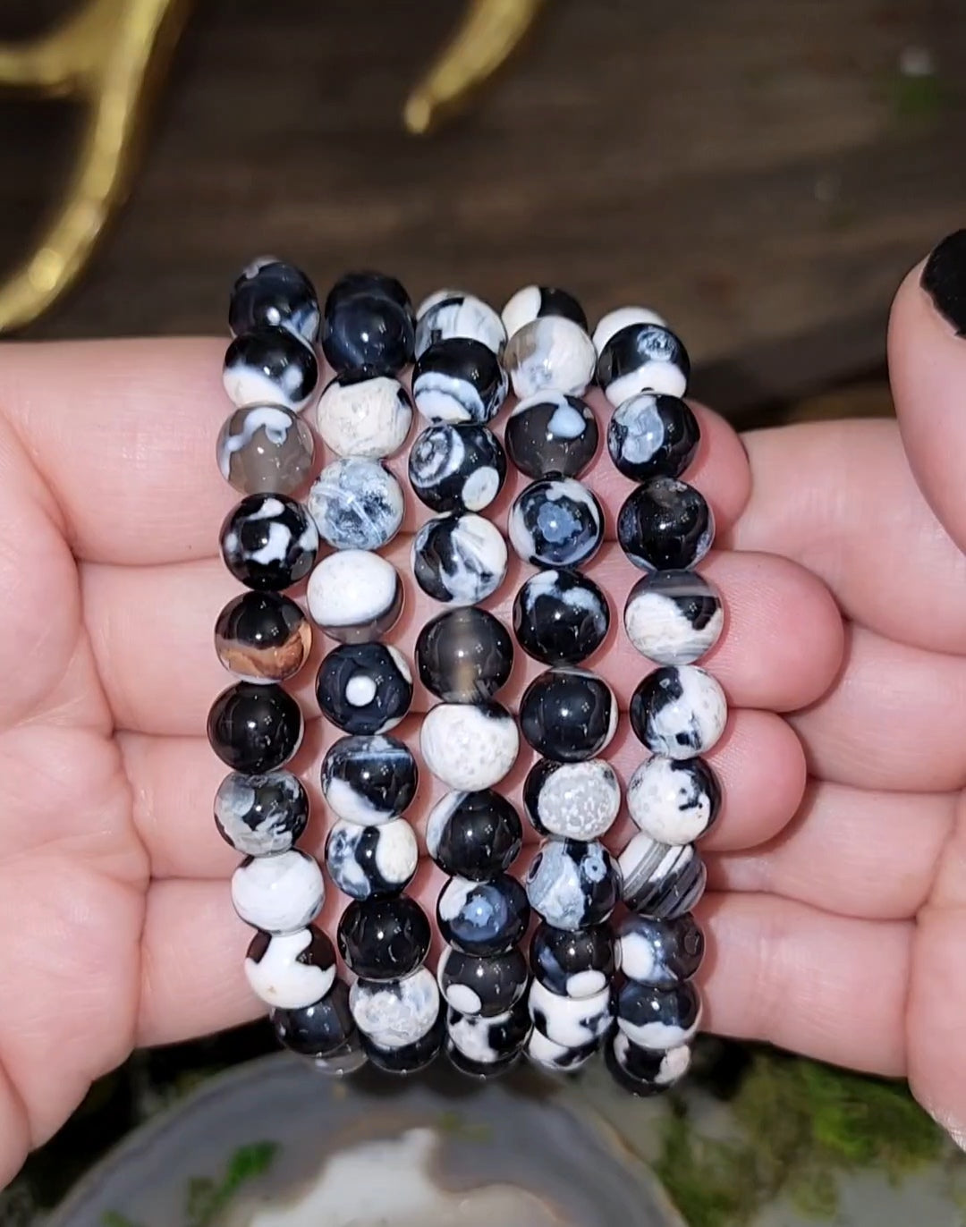 8mm Orca Agate Stretch Bracelet