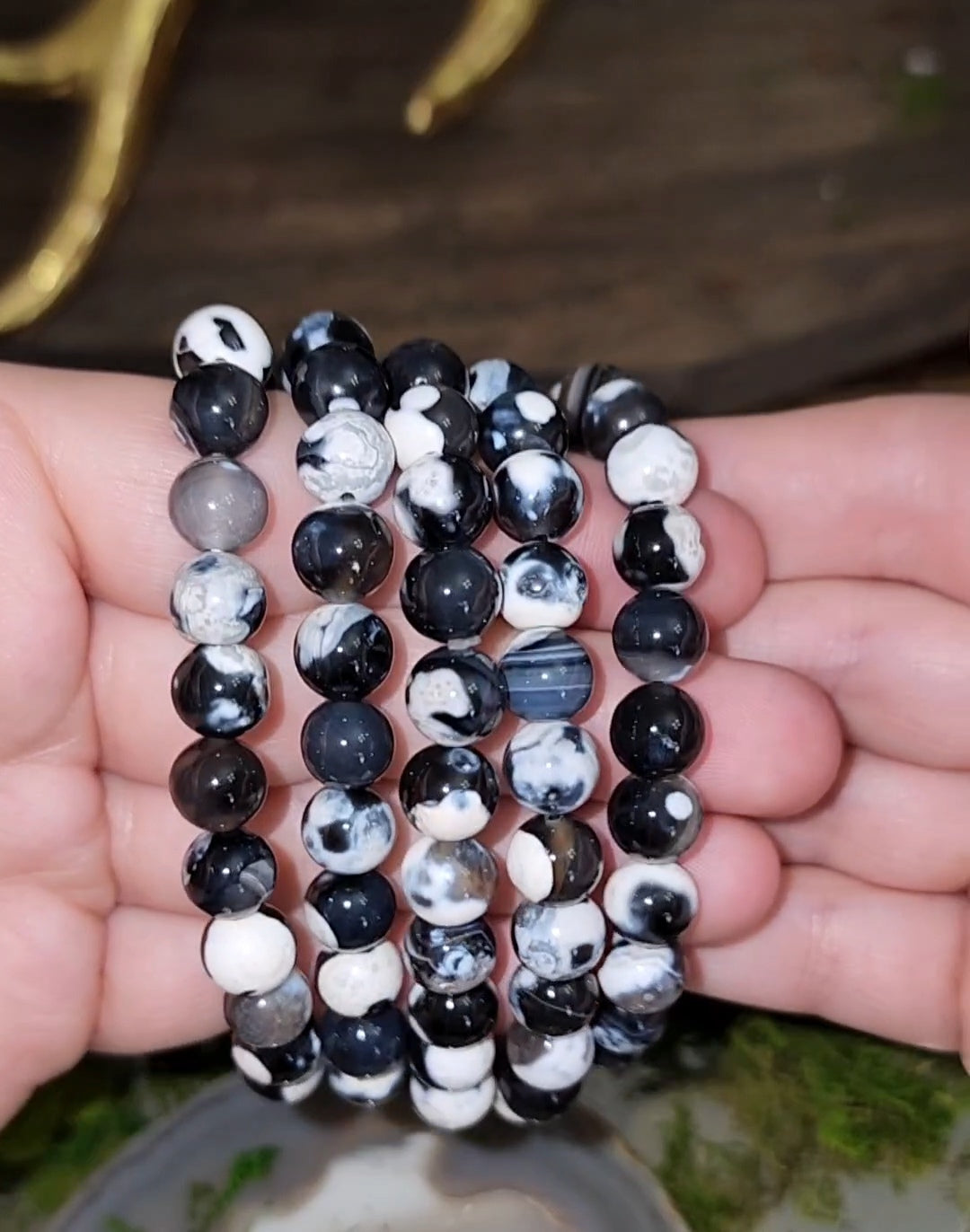 8mm Orca Agate Stretch Bracelet