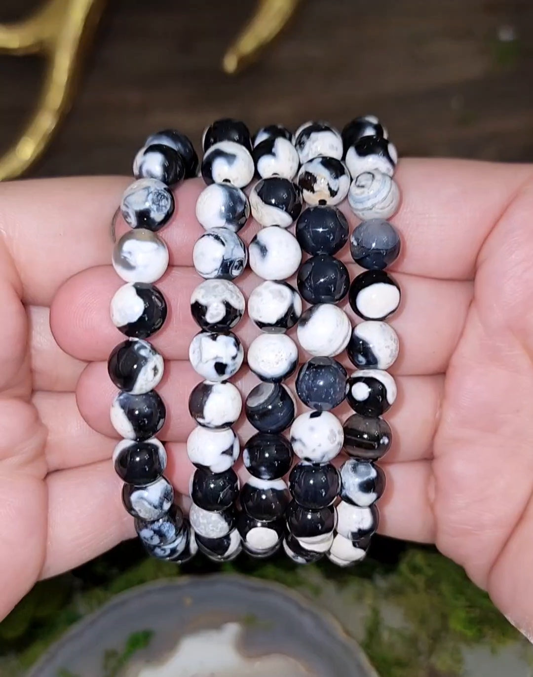 8mm Orca Agate Stretch Bracelet