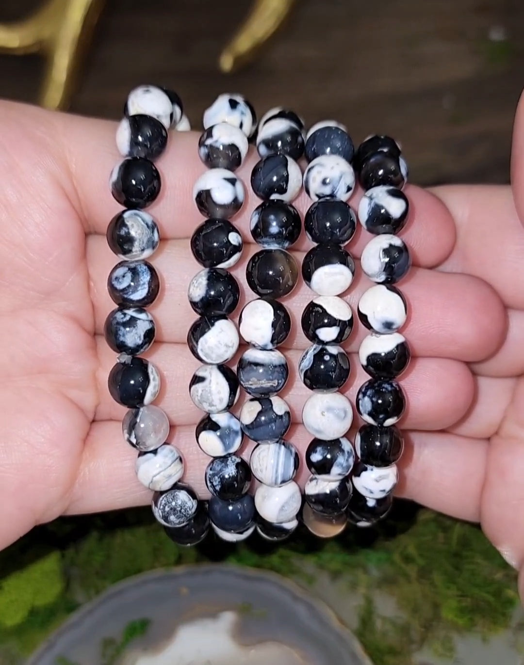 8mm Orca Agate Stretch Bracelet