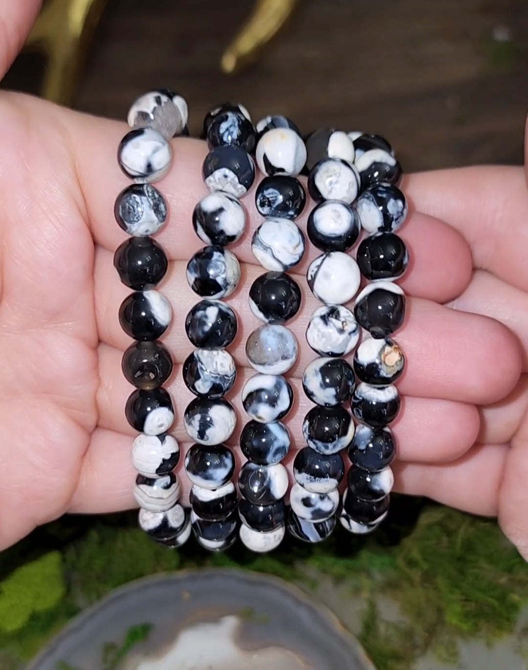 8mm Orca Agate Stretch Bracelet