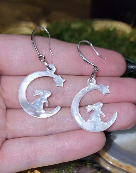 Bunny Moon Shell Earrings