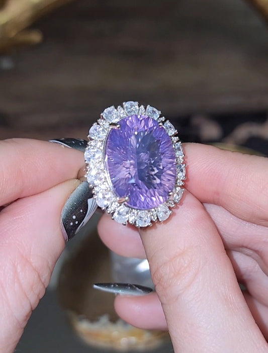 Lavender Moon Quartz Cocktail Ring