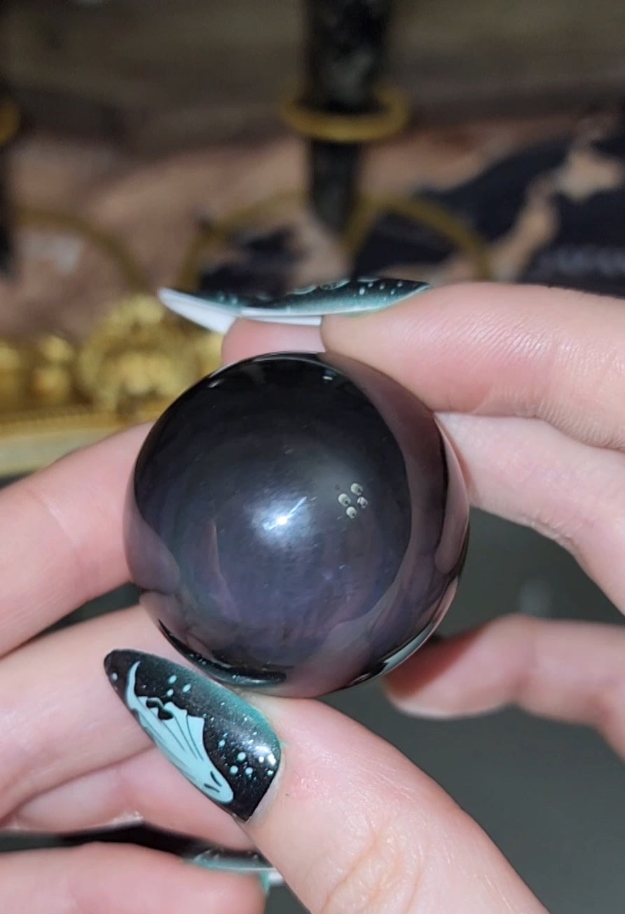 Rainbow Obsidian Sphere