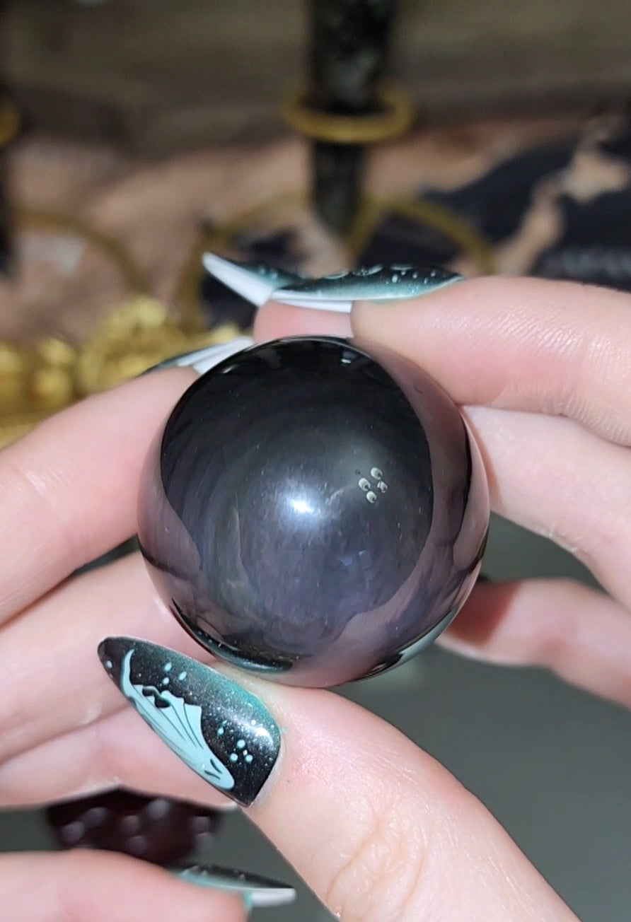 Rainbow Obsidian Sphere