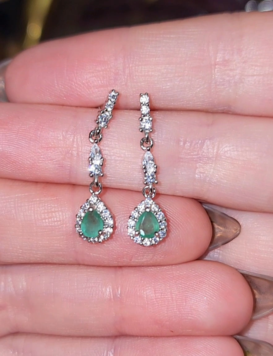 Emerald Dangle Earrings