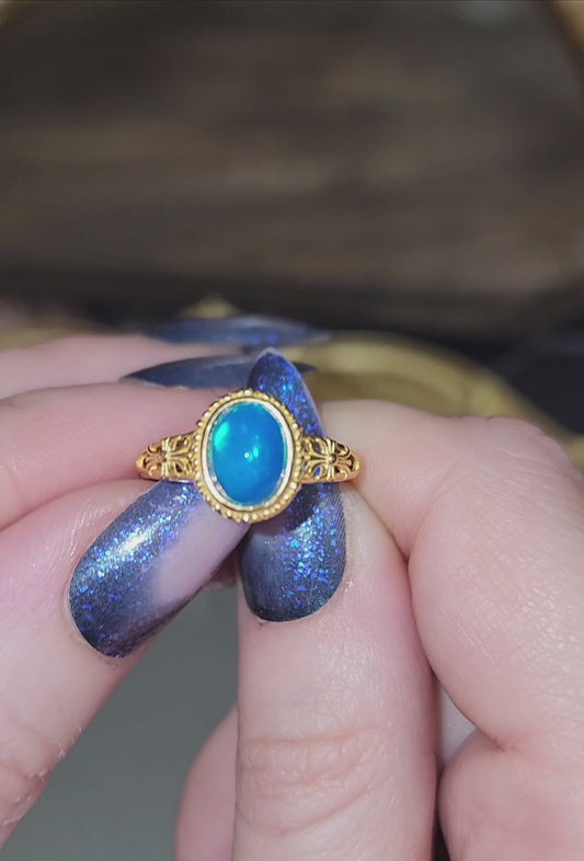 Blue Opal Ring