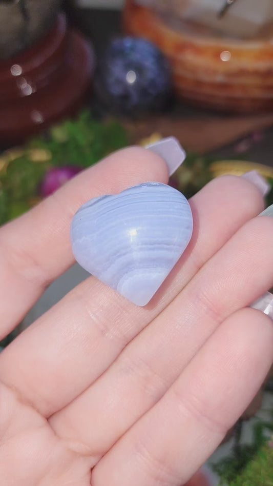 Blue Lace Agate Heart G