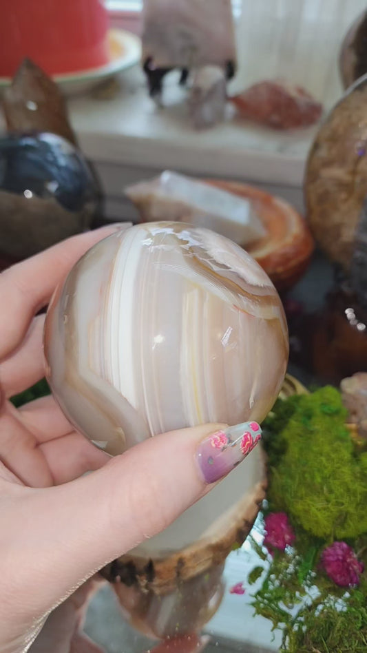 Flower Agate Sphere