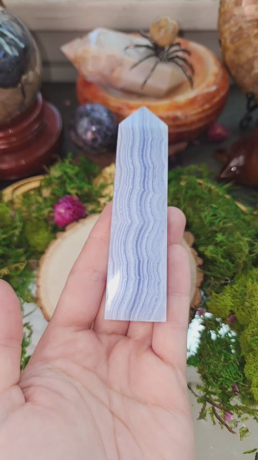 Blue Lace Agate Tower