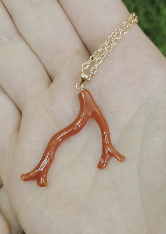 Red Coral Pendant