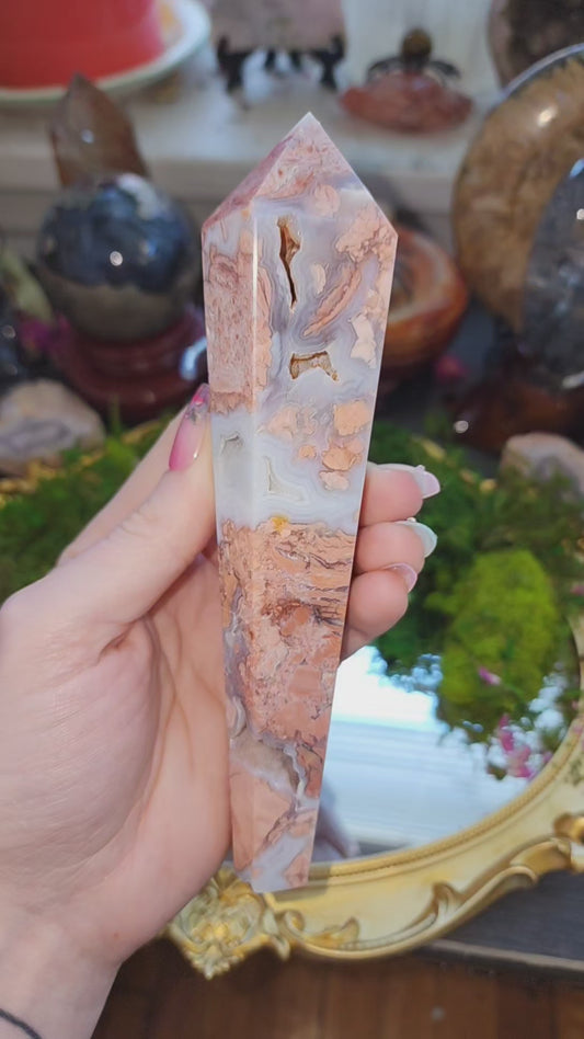 Pink Agate Wand D