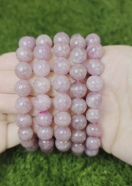11.5mm Lavender Rose Quartz Stretch Bracelet