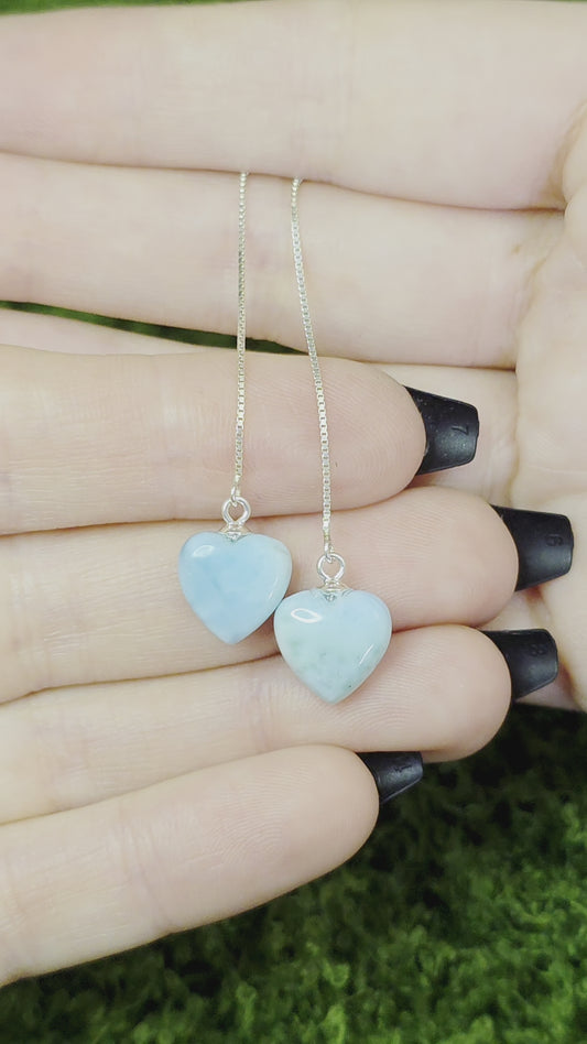 Larimar Heart Earrings A
