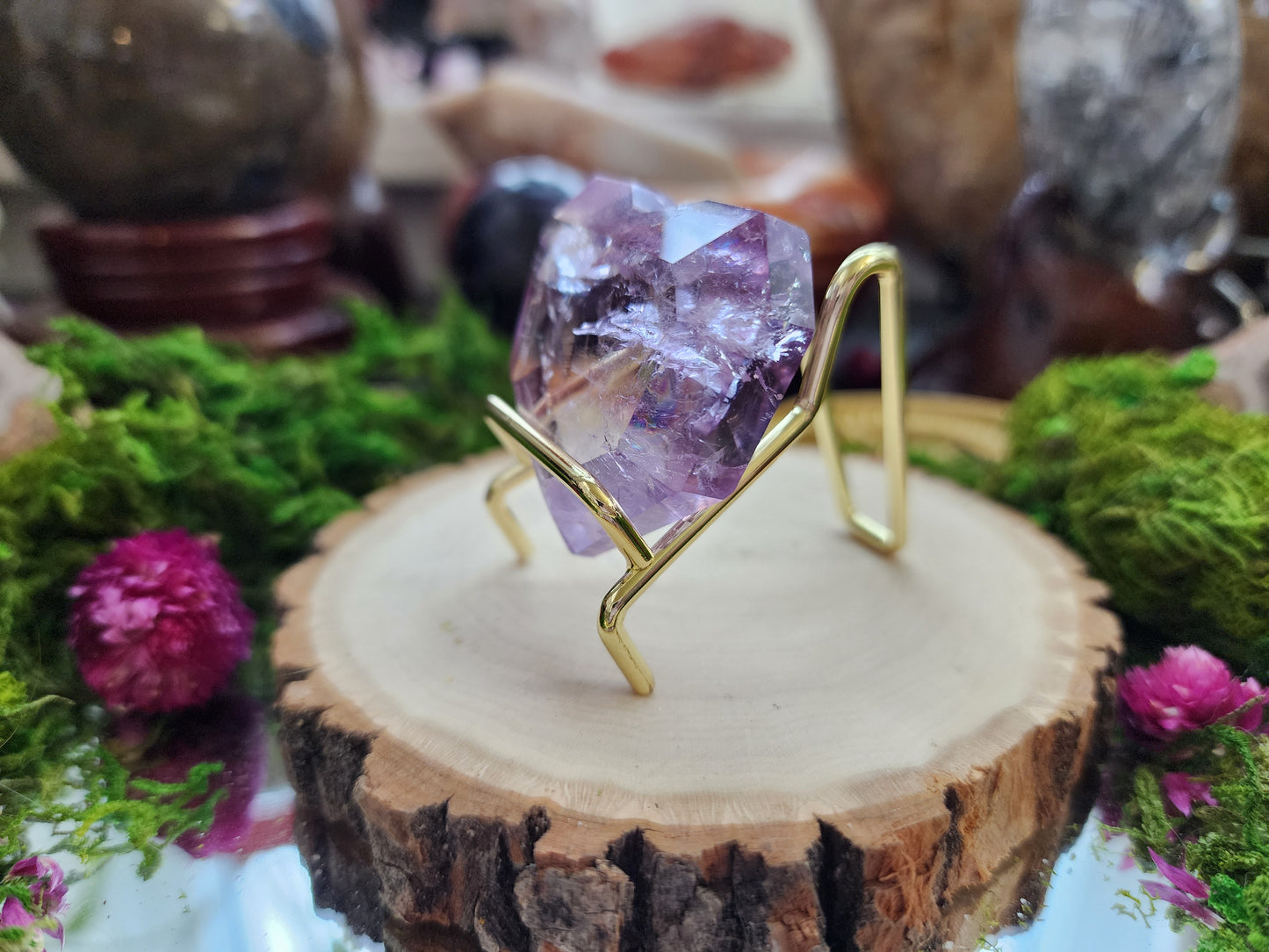 Faceted Amethyst Heart