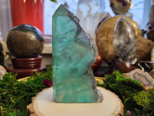 Fluorite Raw Spine Point