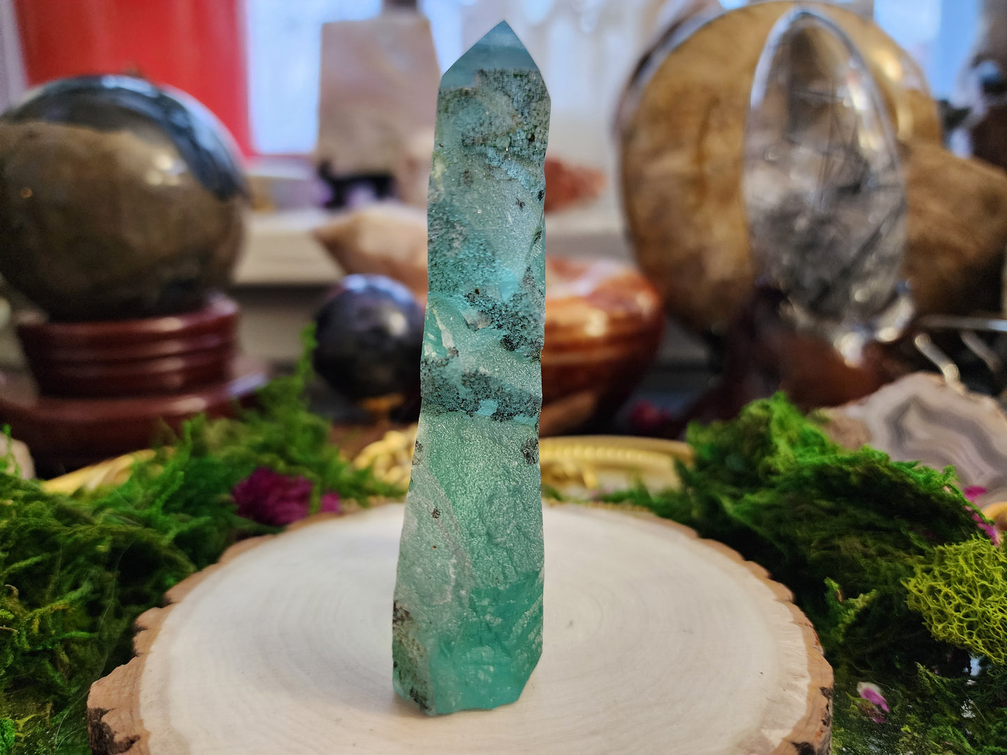 Fluorite Raw Spine Point