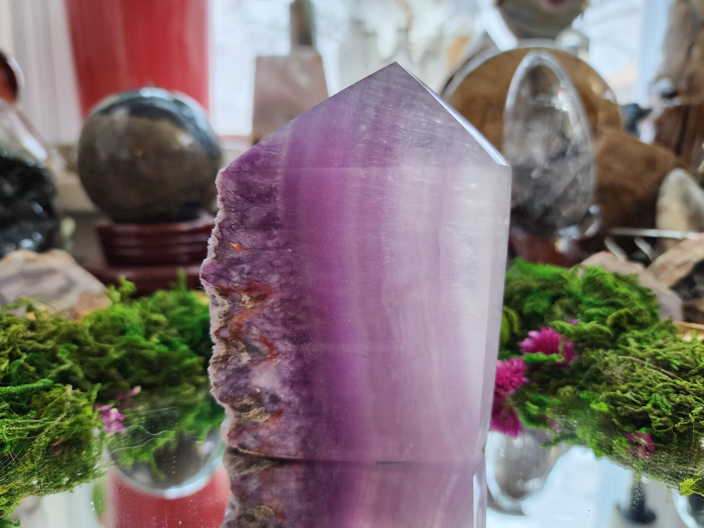 Fluorite Raw Spine Point