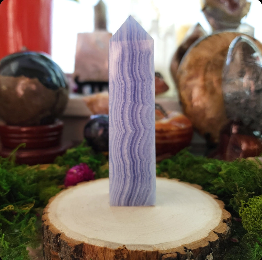 Blue Lace Agate Tower