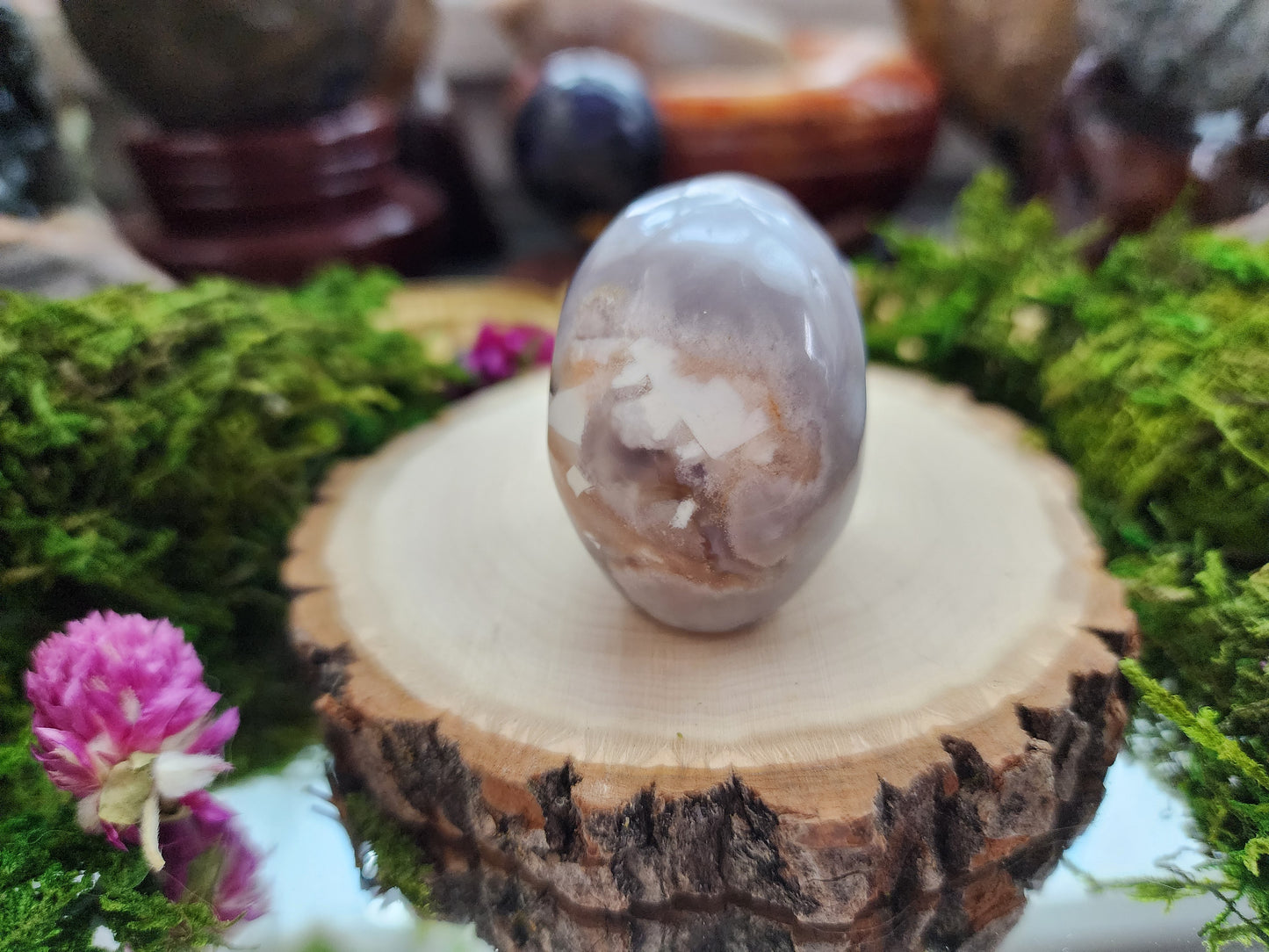 Flower Agate Skull