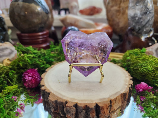 Faceted Amethyst Heart