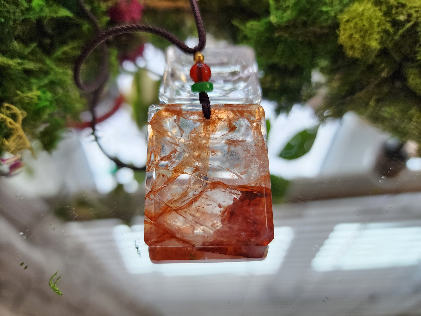 Fire Quartz Pendant Necklace A