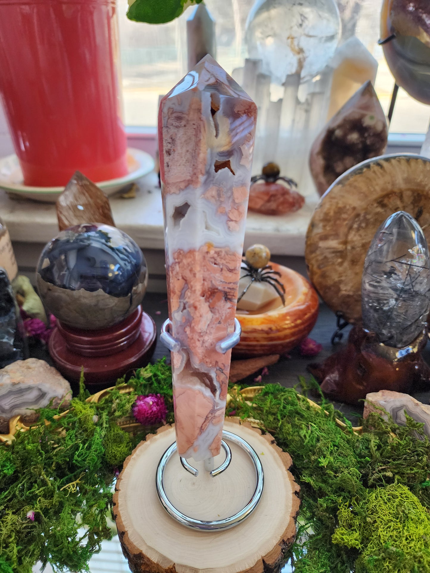 Pink Agate Wand D