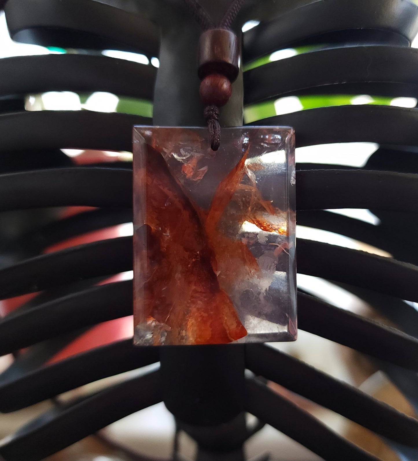 Fire Quartz Pendant Necklace C