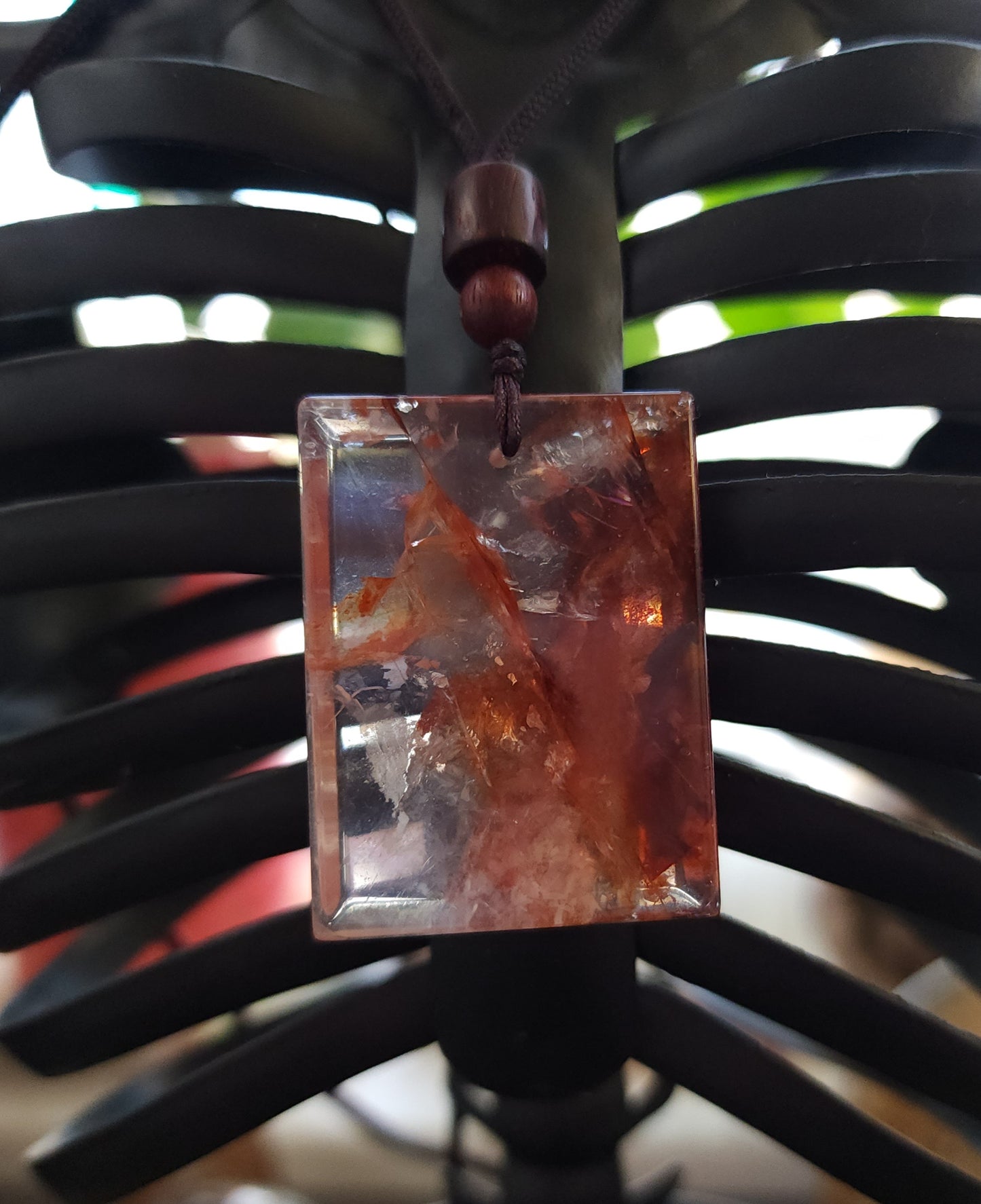 Fire Quartz Pendant Necklace C