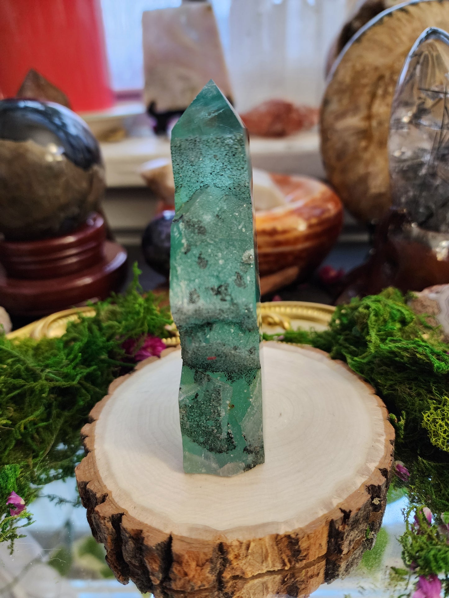 Fluorite Raw Spine Point