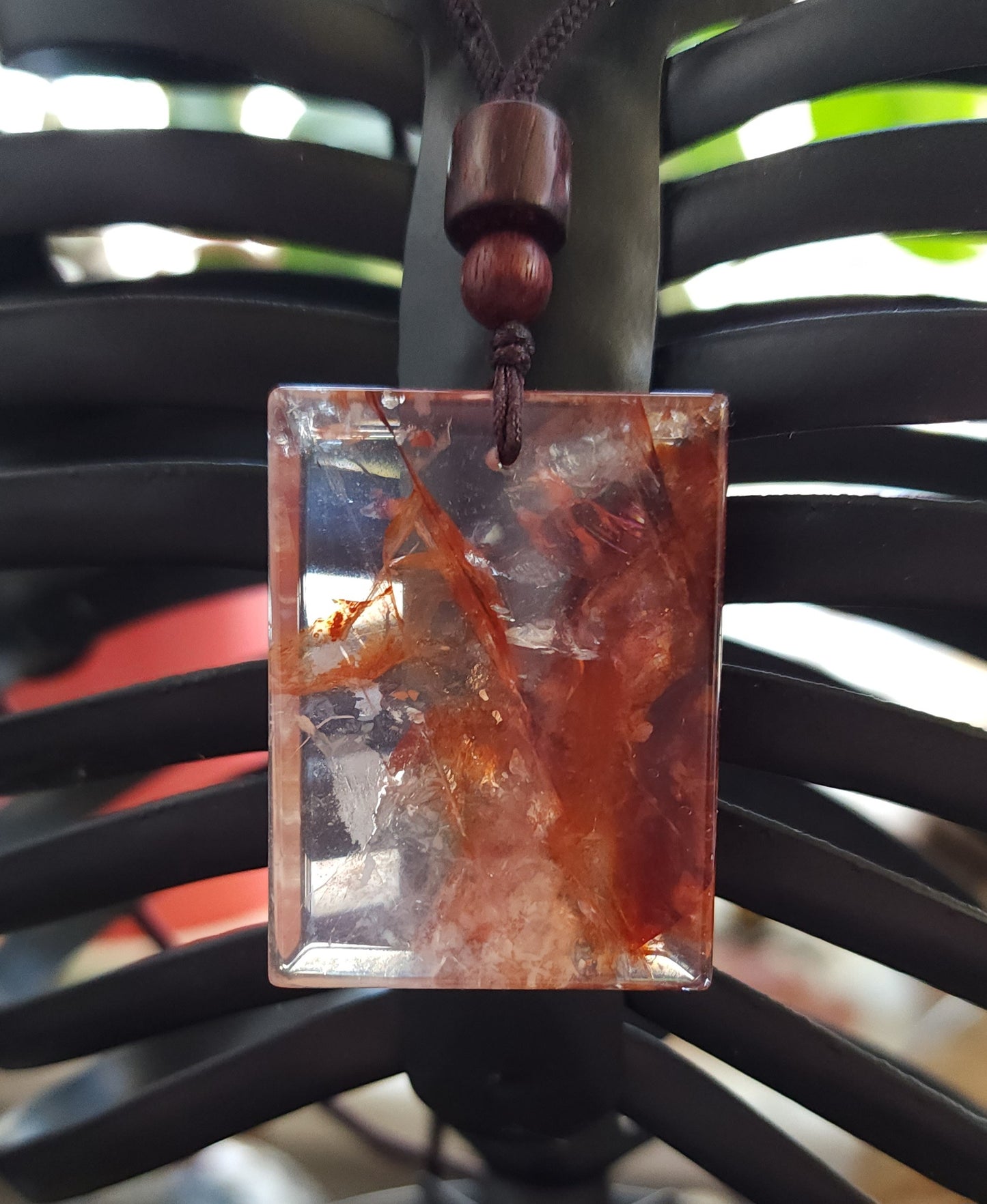 Fire Quartz Pendant Necklace C