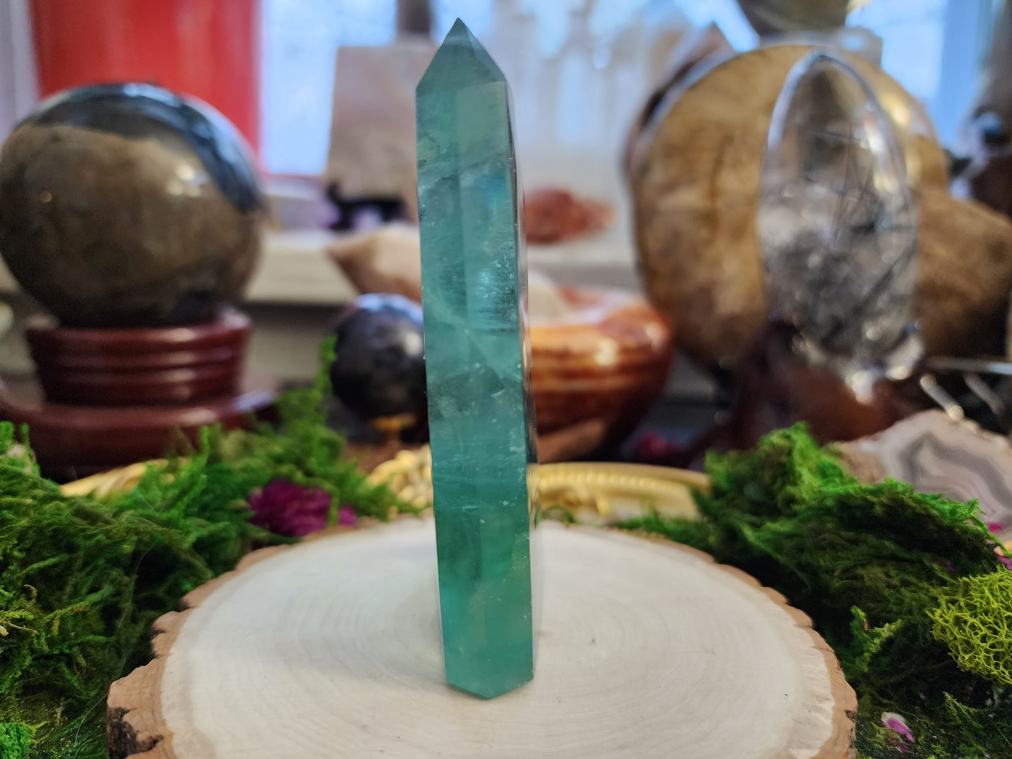 Fluorite Raw Spine Point