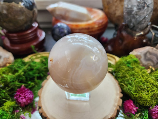 Flower Agate Sphere