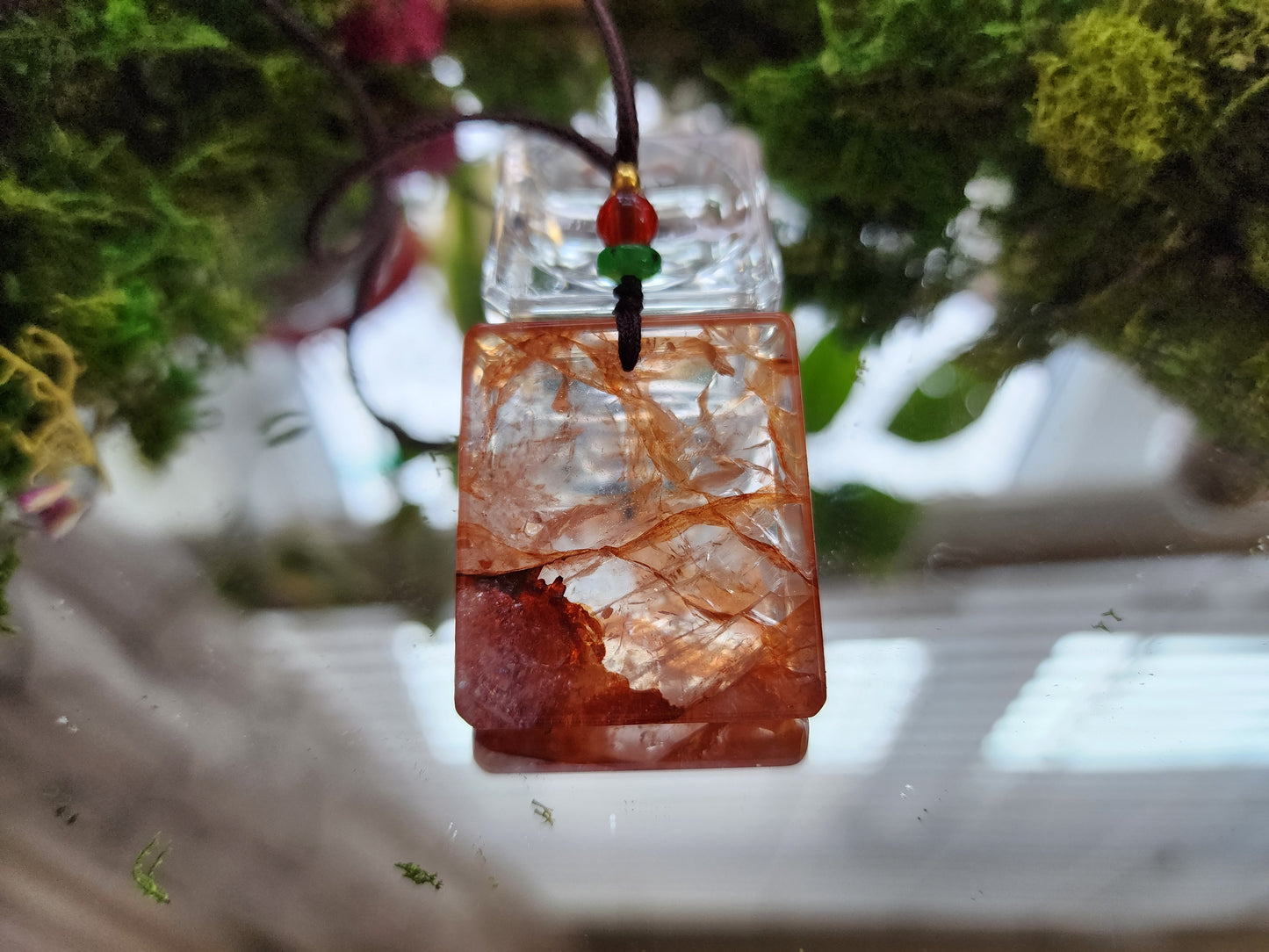 Fire Quartz Pendant Necklace A