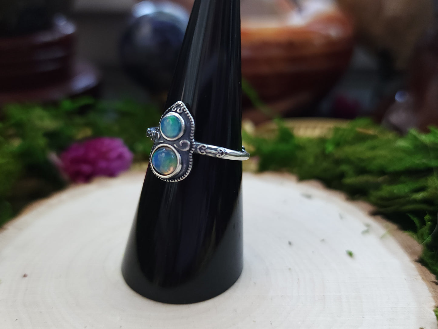 Blue Opal Ring B