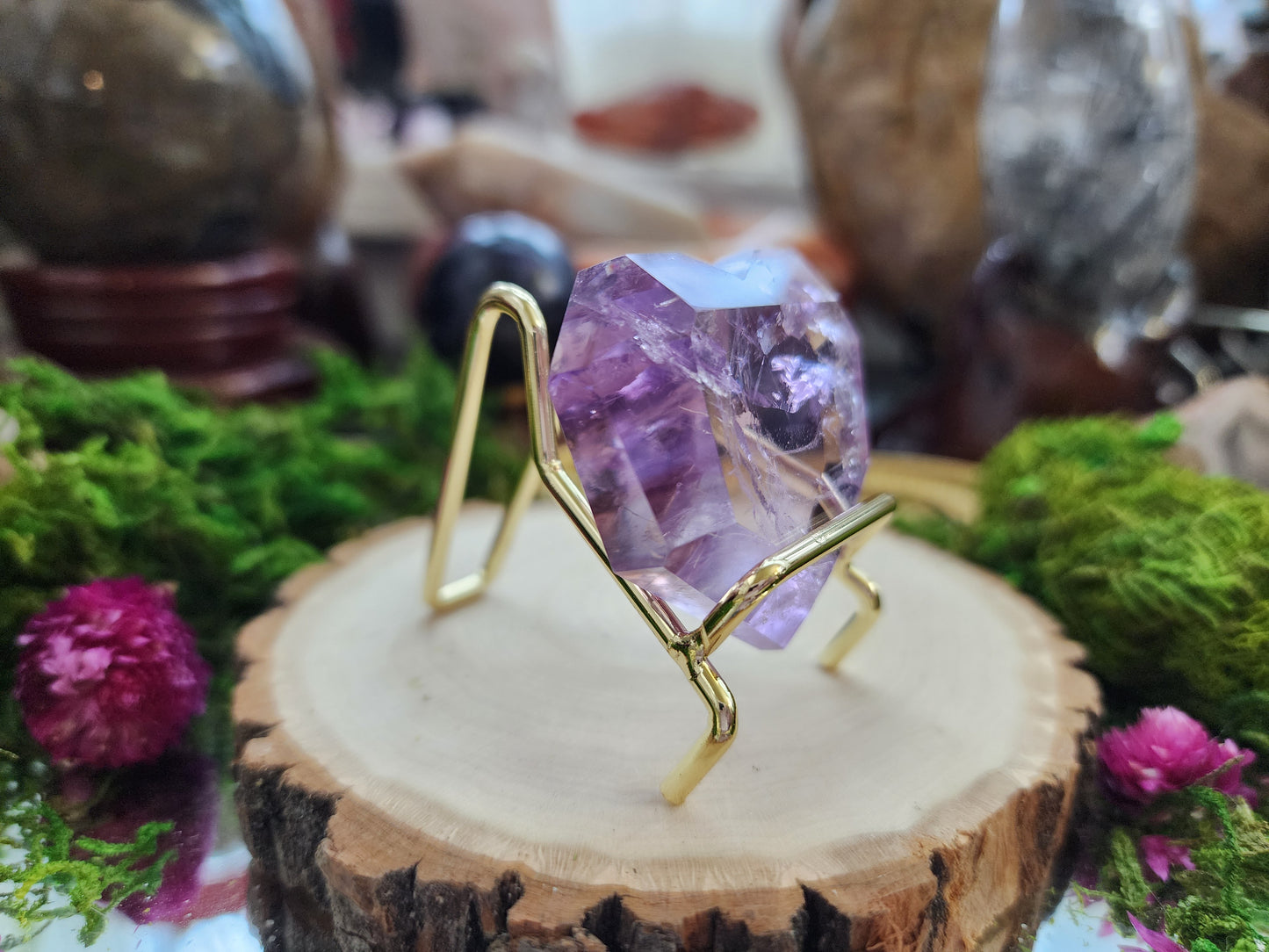 Faceted Amethyst Heart