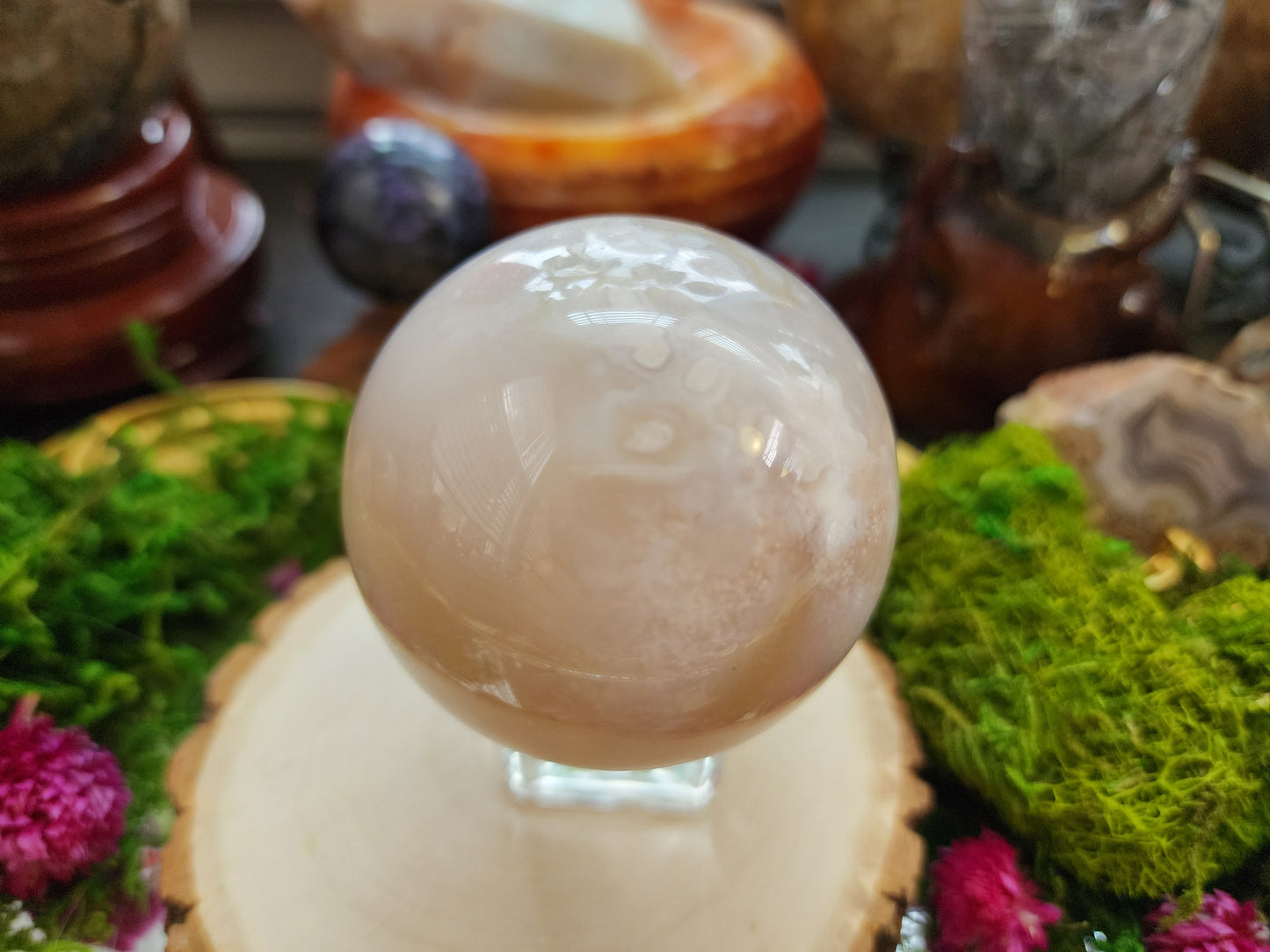 Flower Agate Sphere