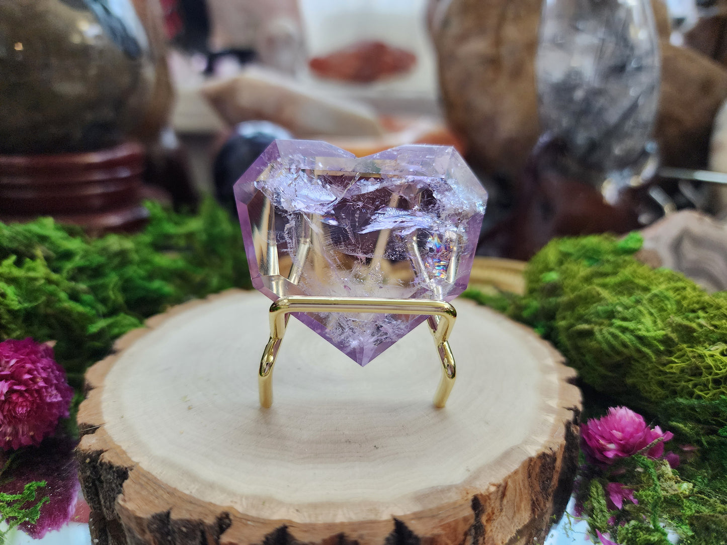 Faceted Amethyst Heart