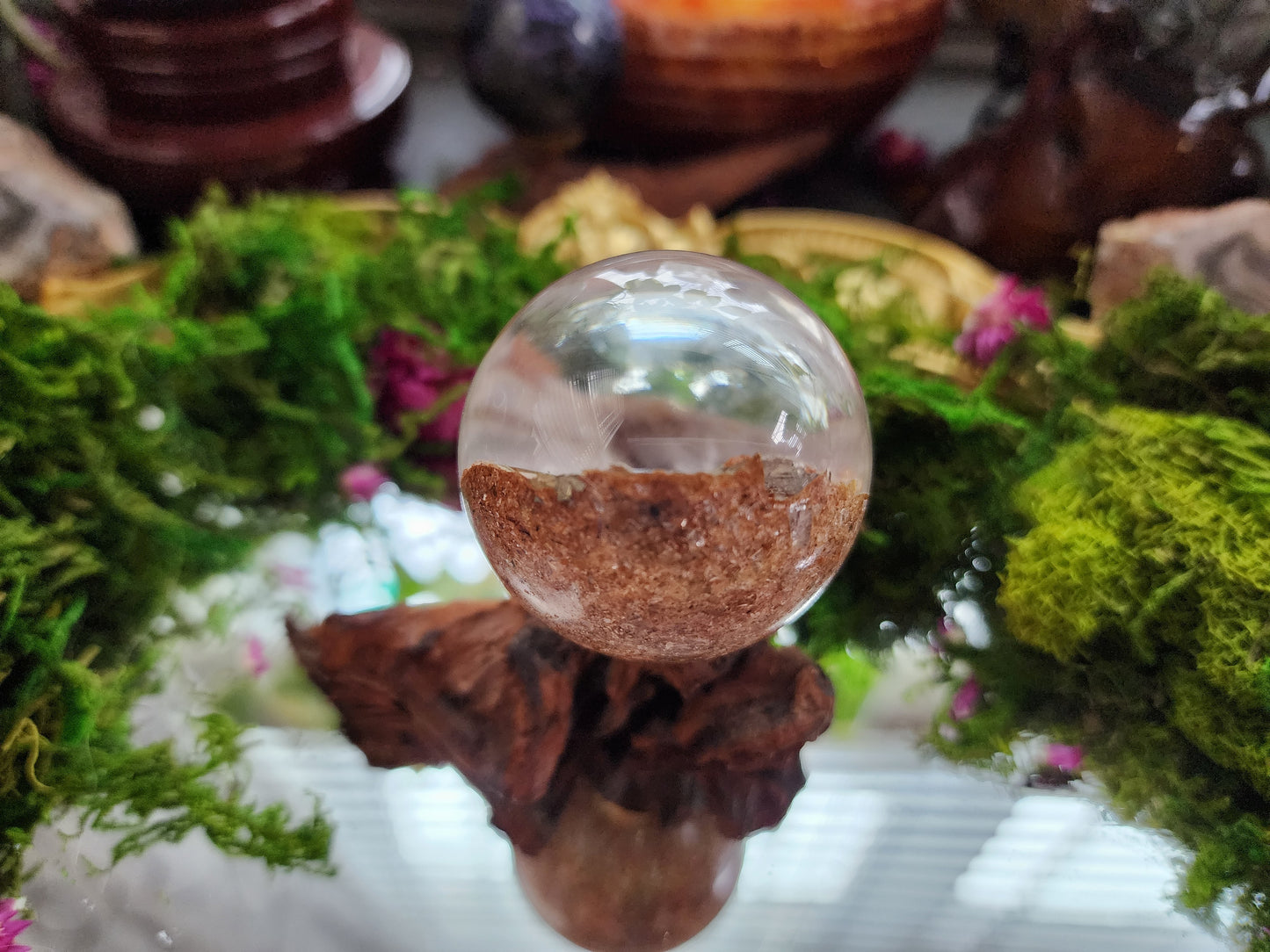 Garden Quartz and Pyrite Sphere (Partially Man Made)