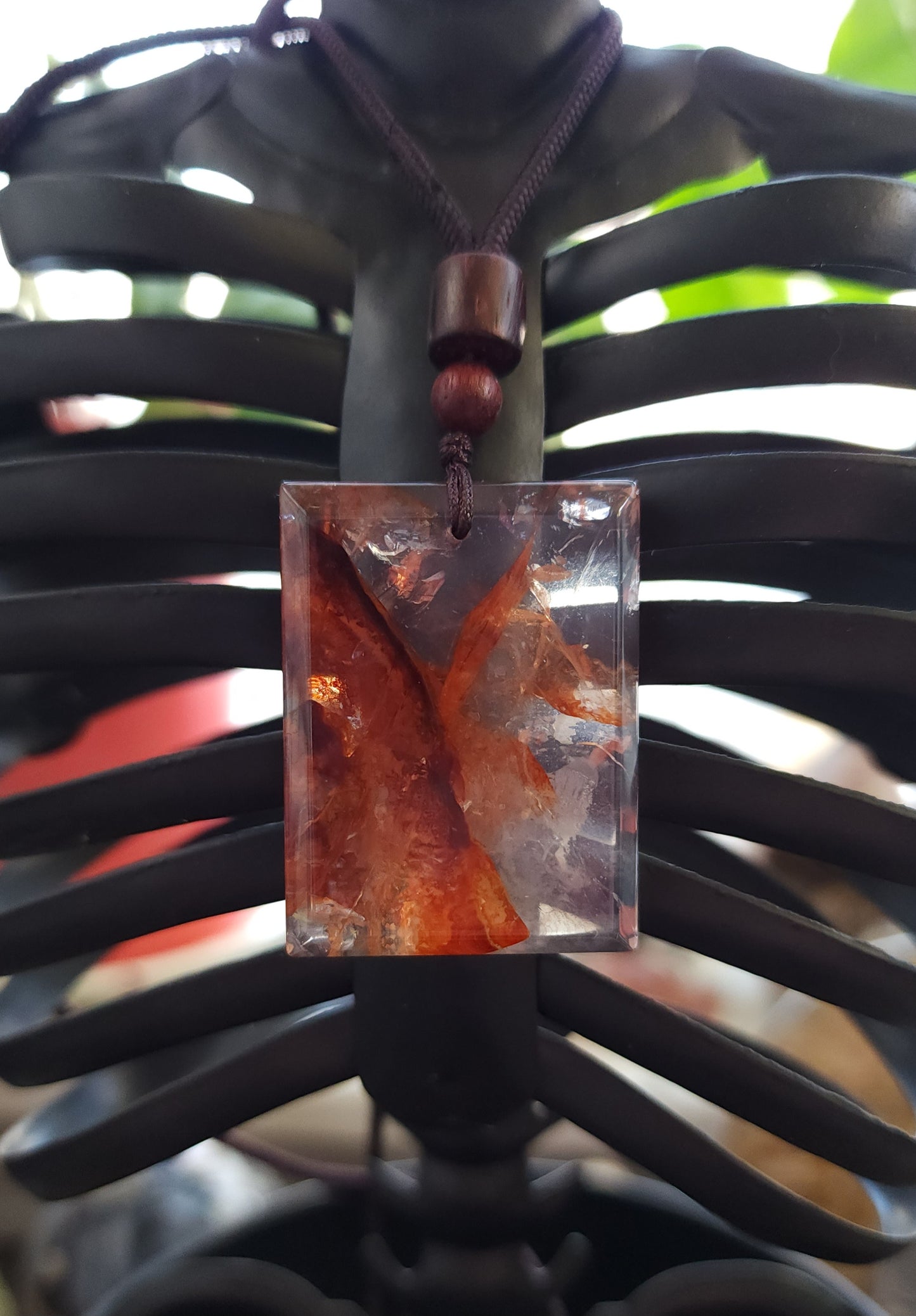 Fire Quartz Pendant Necklace C